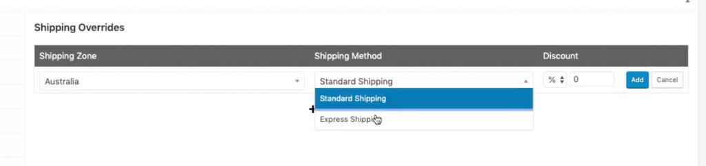 WooCommerce Coupon Shipping Discount - Set the shipping method