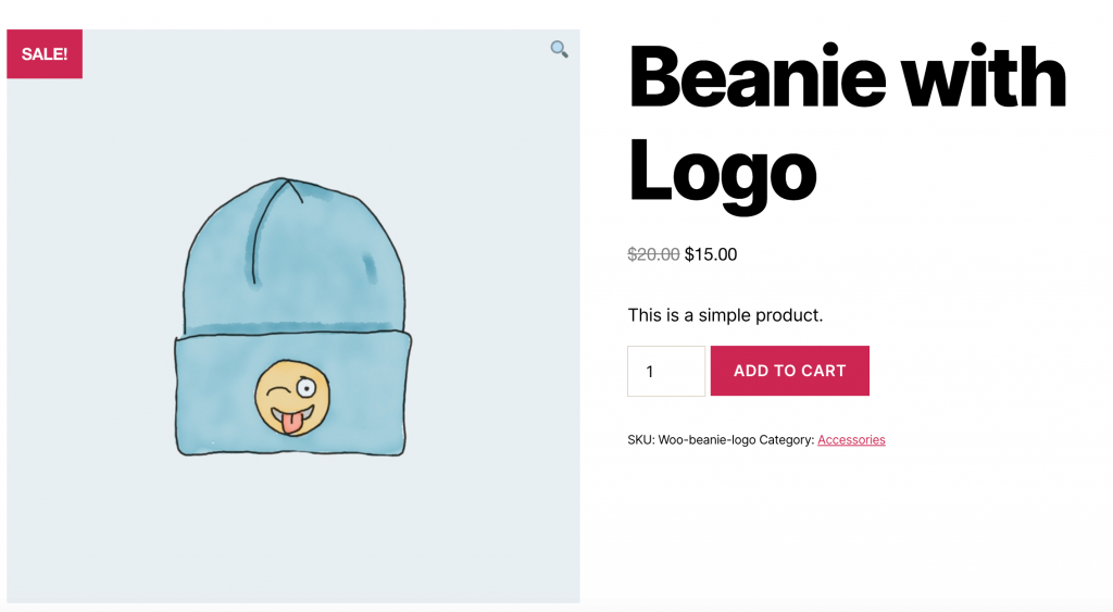 A product in the WooCommerce store.