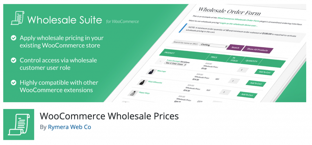 Wholesale Prices is the easy way to set up wholesale in WooCommerce.