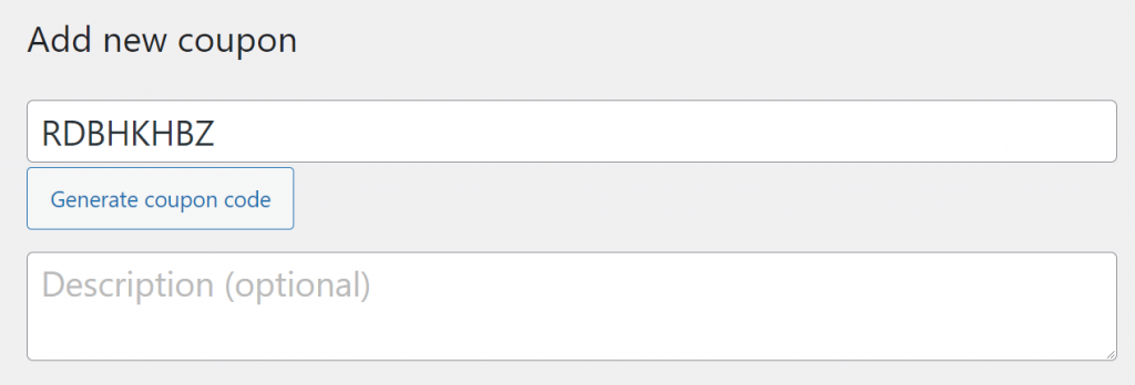 Creating a new WooCommerce coupon