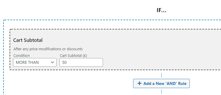 Configuring cart conditions using Advanced Coupons