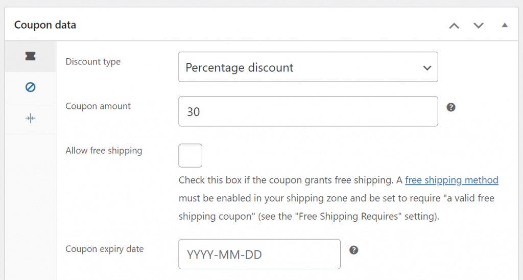 Configuring a WooCommerce percentage discount coupon code