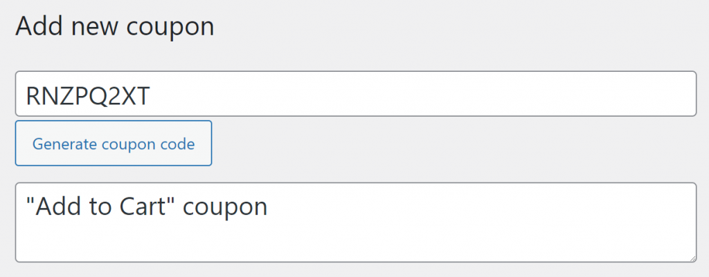 Creating a WooCommerce add to cart coupon