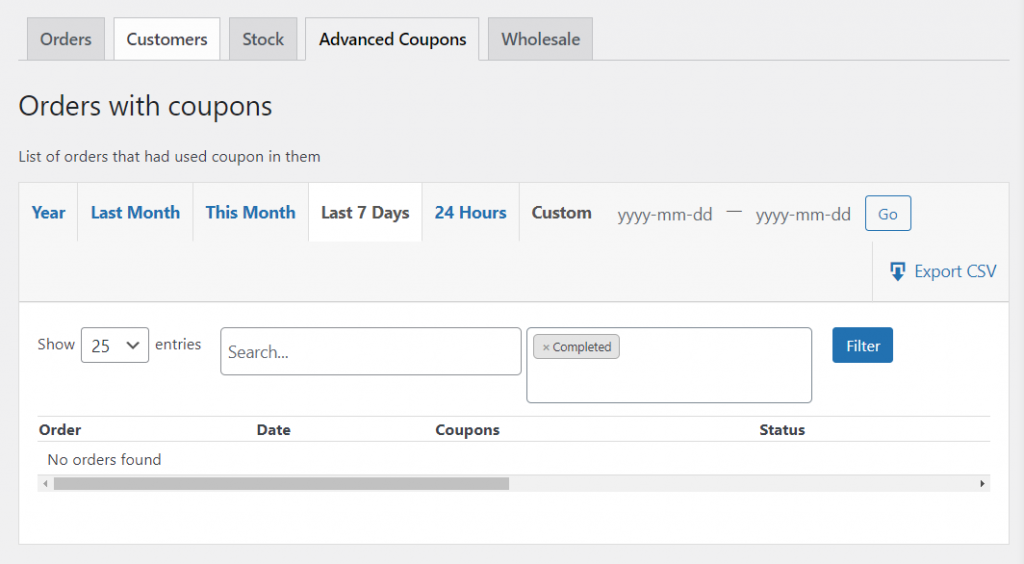 Accessing Advanced Coupons reports