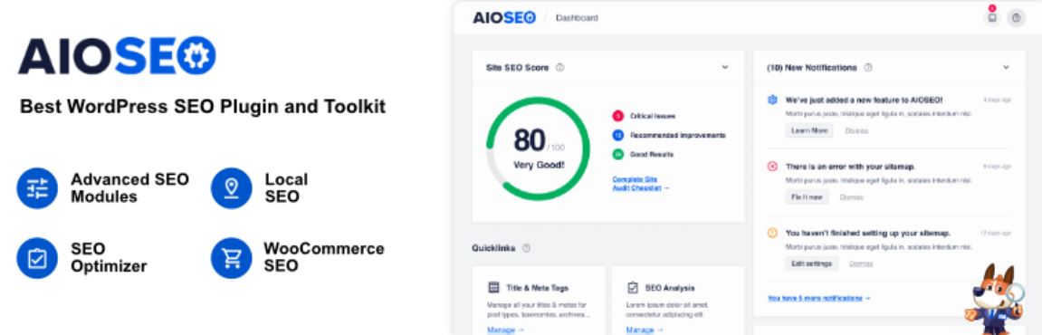 All-In-One SEO is a WordPress plugin that helps you improve your SEO across your entire store. 