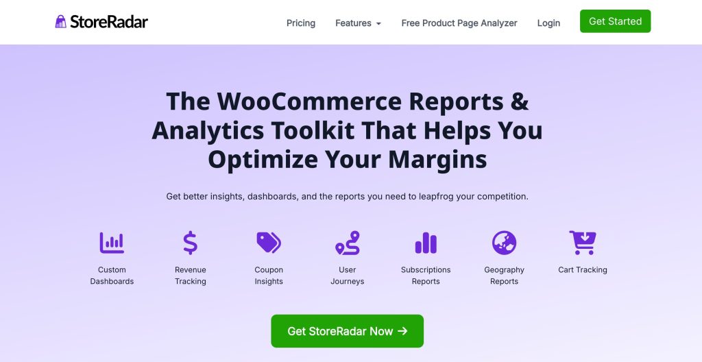 StoreRadar WooCommerce Analytics & Reporting Tool