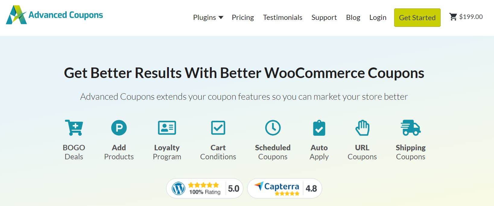 Advanced Coupons is the best coupon management plugin that enables you to make automated discounts and deals