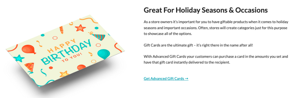 Advanced Gift Cards