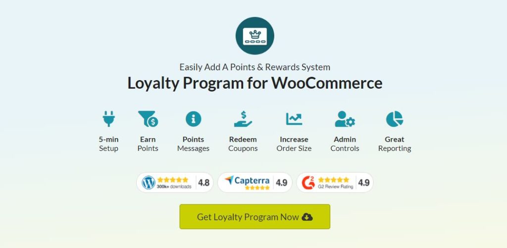 Loyalty Program for WooCommerce plugin with features like points earning and admin control