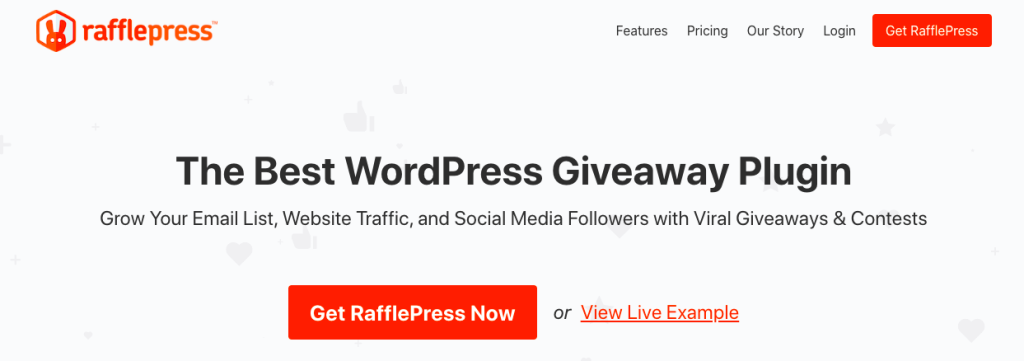 RafflePress plugin website