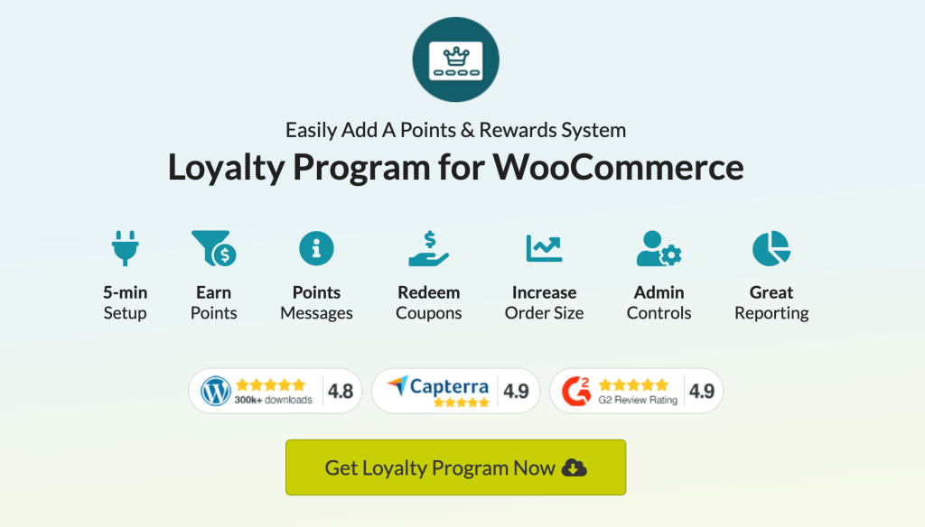 WooCommerce Loyalty Program landing page. 