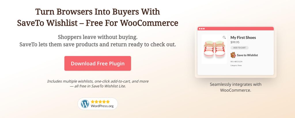 Get SaveTo Wishlist Lite for free on WordPress.org