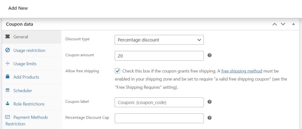 Coupon data for seasonal promotions