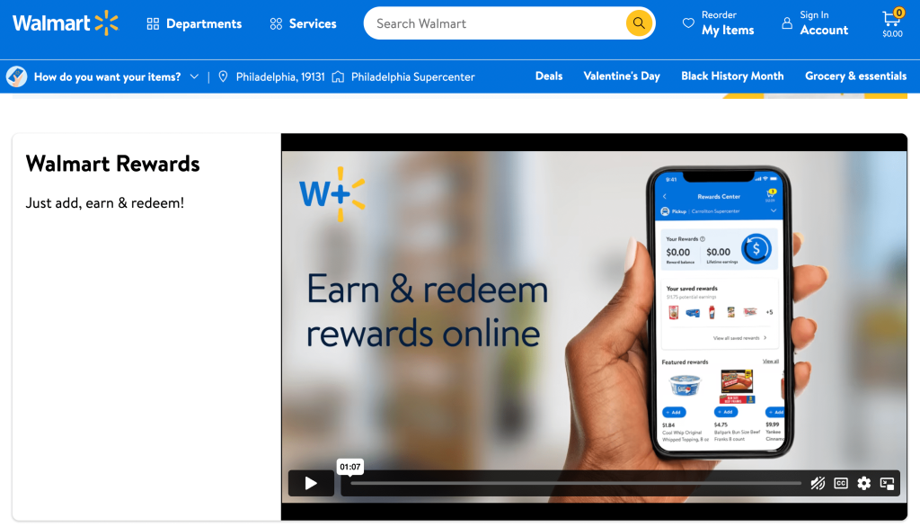 Walmart cashback rewards program