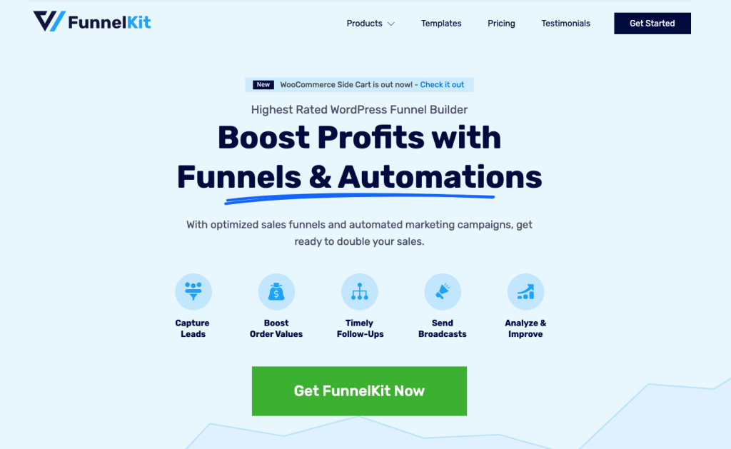 FunnelKit is the highest-rated WordPress funnel builder for WooCommerce stores.