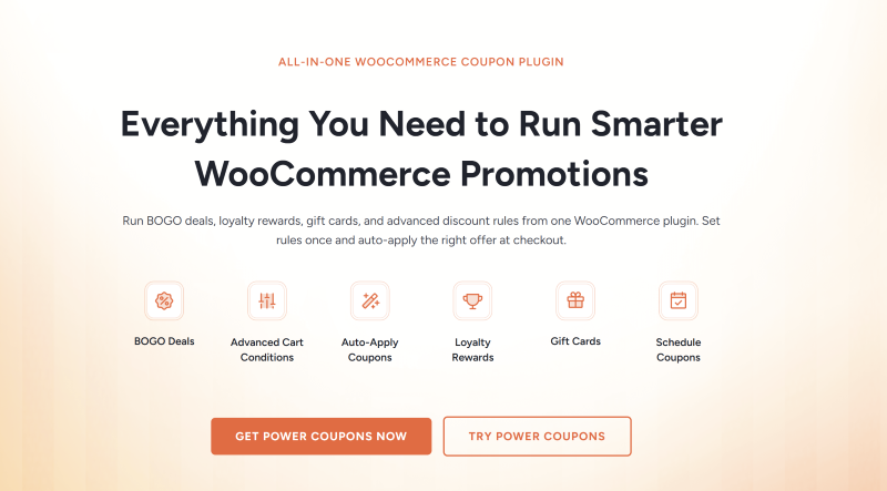 power-coupons-woocommerce-features - Advanced Coupons Power Coupons for WooCommerce features including BOGO deals, auto-apply coupons and loyalty rewards