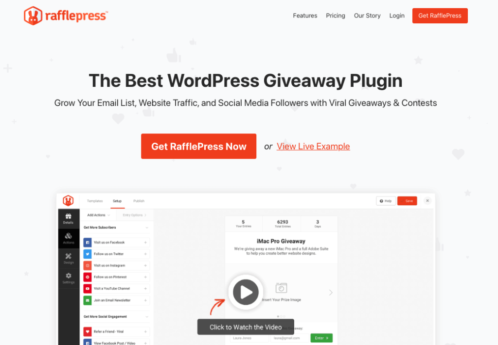 RafflePress is the best WordPress giveaway plugin