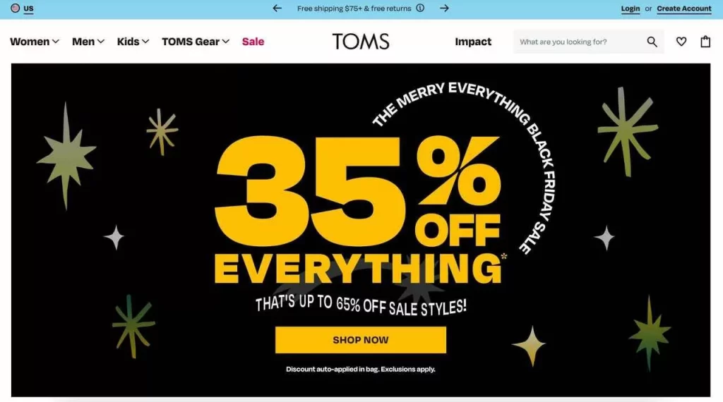 Toms Black Friday Sale 
