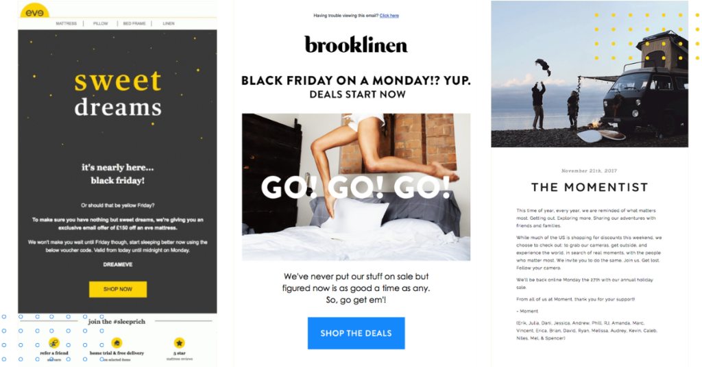 Black Friday campaigns examples