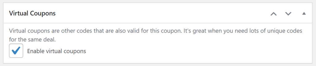 Enable virtual coupons 