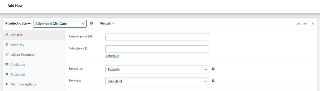 Select product data 