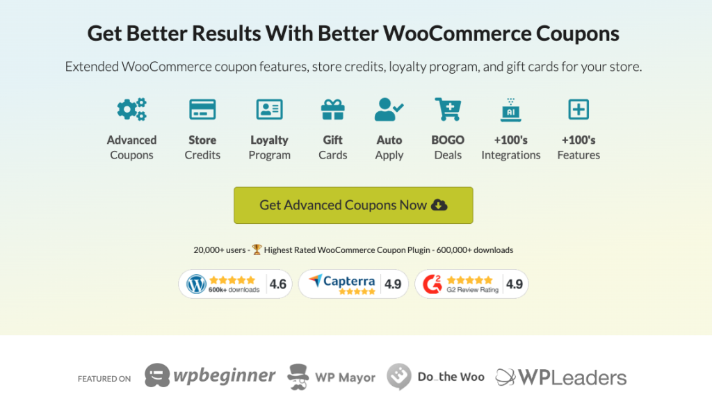 Advanced Coupons is the best coupon plugin in WooCommerce.