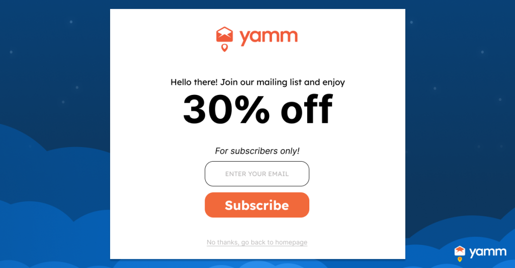 Exclusive discount from Yamm 