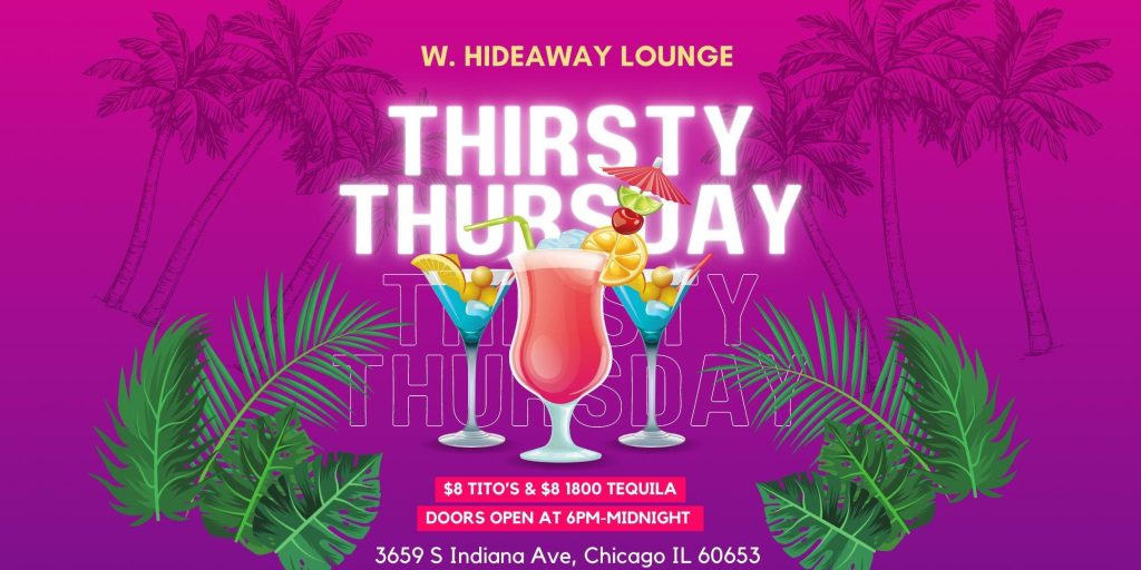 Thirsty Thursday promotion example 