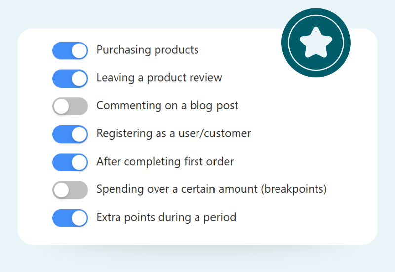 loyalty-points-earning-actions - Advanced Coupons Points earning actions in WooCommerce loyalty program