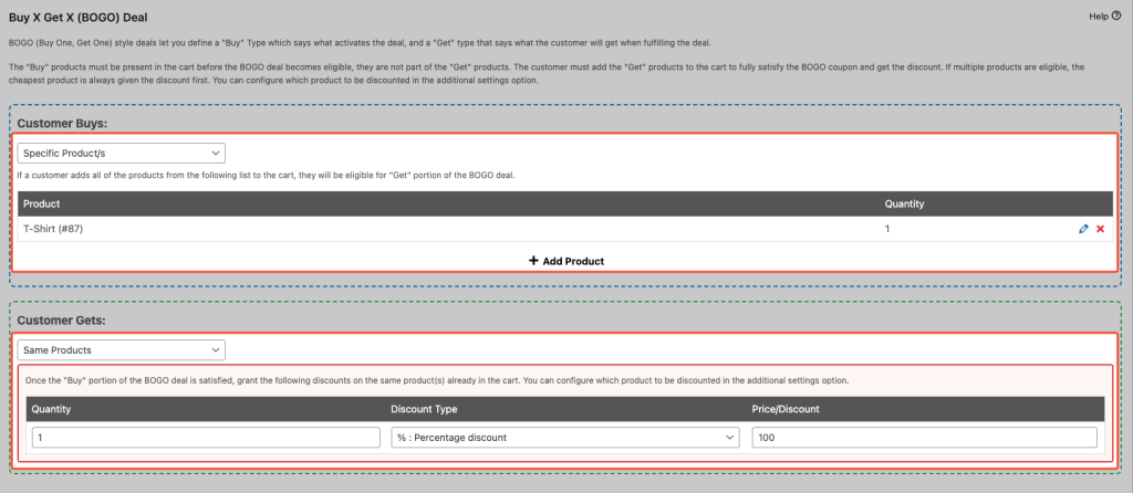 Specific Product - Advanced Coupons