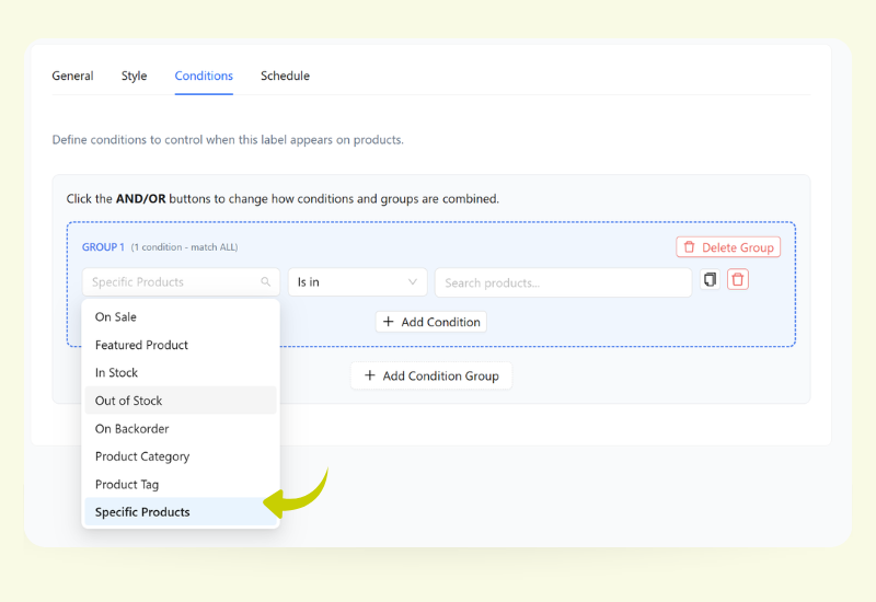 Advanced Promo Kit Condition and Scheduler tab