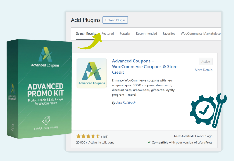 Install and activate the Advanced Promo Kit plugin