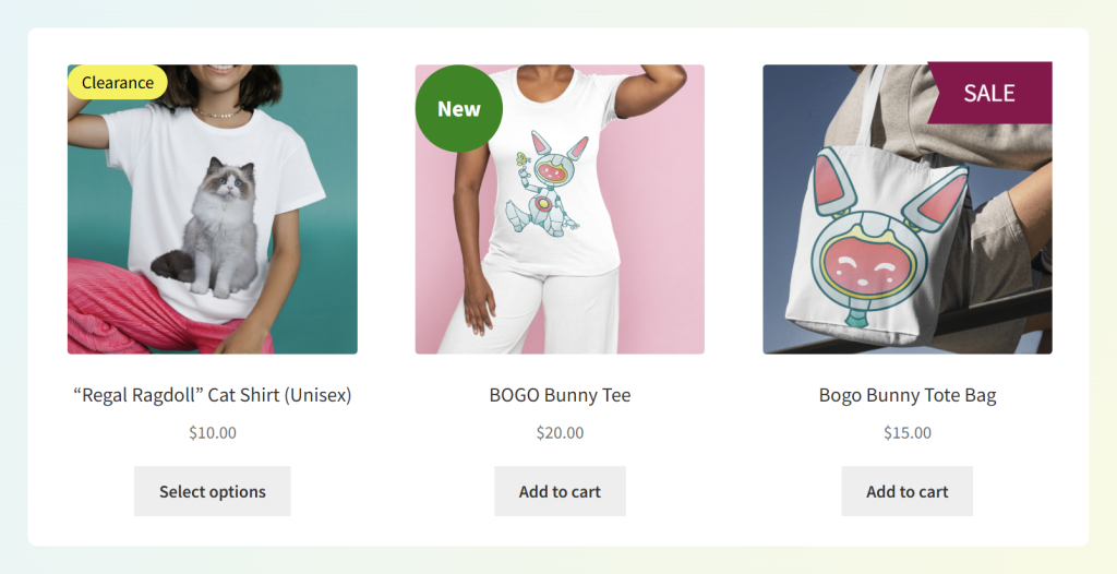 woocommerce-product-labels-and-badges-sample - Advanced Coupons Sale badges and product labels that highlight key promotions in a WooCommerce product listing