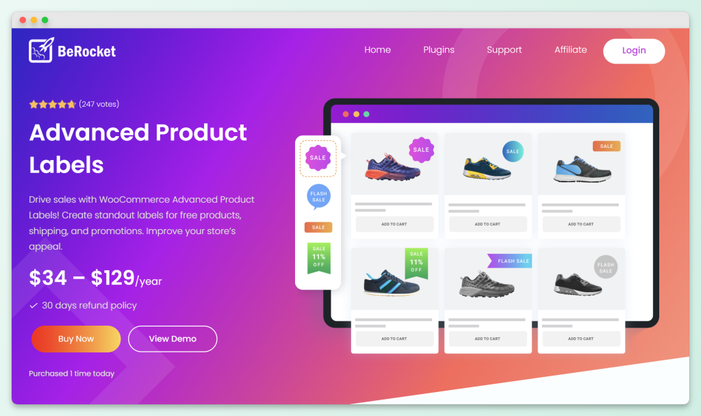 BeRocket Advanced Product Labels plugin page