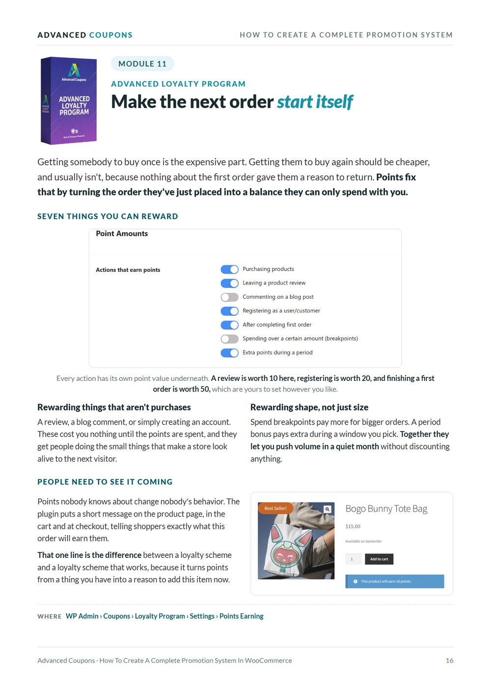 Advanced Loyalty Program points earning settings inside WooCommerce