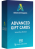 Box for Advanced Coupons' Advanced Gift Cards with tagline 'Unlock New Revenue' and 'Flexible & Rewarding' on a blue gradient background