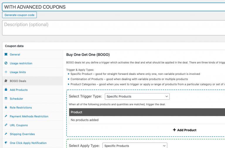 With Advanced Coupons With Advanced Coupons